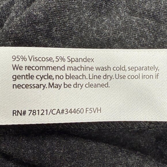 EUC Women's EILEEN FISHER Long Sleeve Viscose Jersey Dress Gray | Size M - Picture 7 of 7